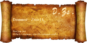 Demmer Zsolt névjegykártya