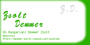 zsolt demmer business card
